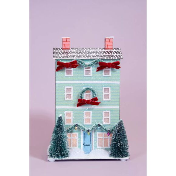 Anthropologie George & Viv Light-Up Holiday Village FULL SET OF 5 NEW - Picture 7 of 7